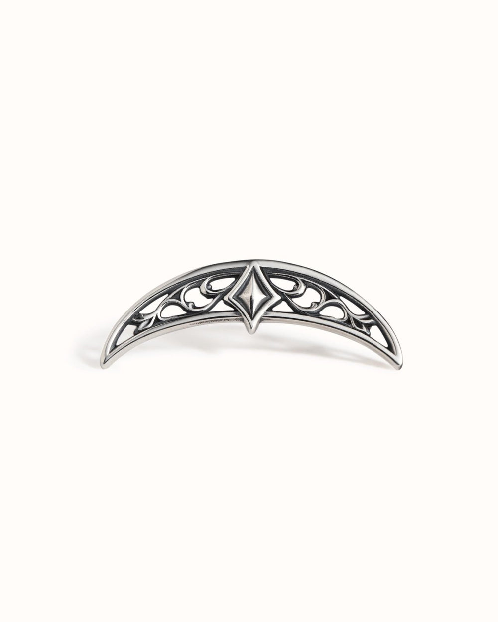 Celestial Star Hidden Helix Earring • Goth Arc Cartilage Helix 18G 16G • Dark Silver Jewelry • Gothic Jewelry Tattoo Earring • CRT030 - Revelmy