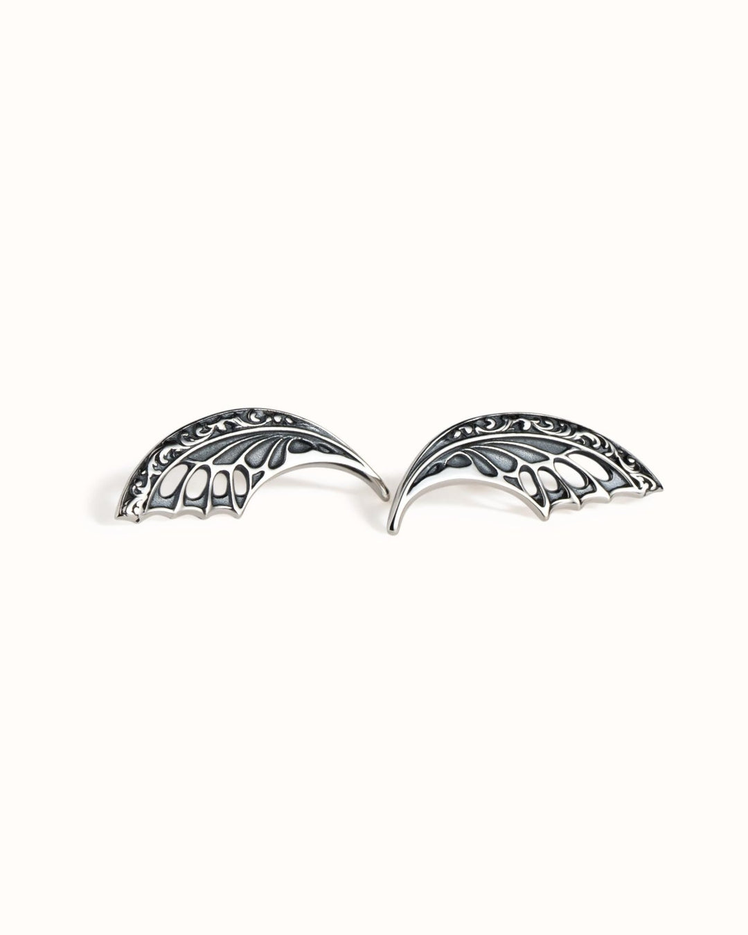 Goth Butterfly Wing Helix Earring • Flat Back Cartilage Jewelry 18G 16G • Dark Fantasy Wing Jewelry • Dragon Fairy Piercing • CRT035 - Revelmy