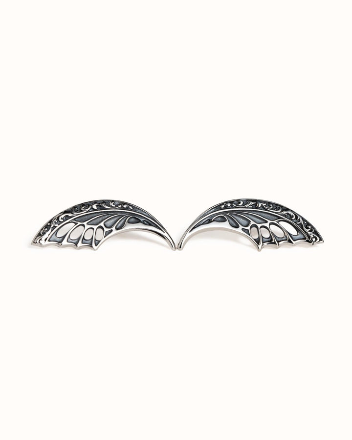 Goth Butterfly Wing Helix Earring • Flat Back Cartilage Jewelry 18G 16G • Dark Fantasy Wing Jewelry • Dragon Fairy Piercing • CRT035 - Revelmy