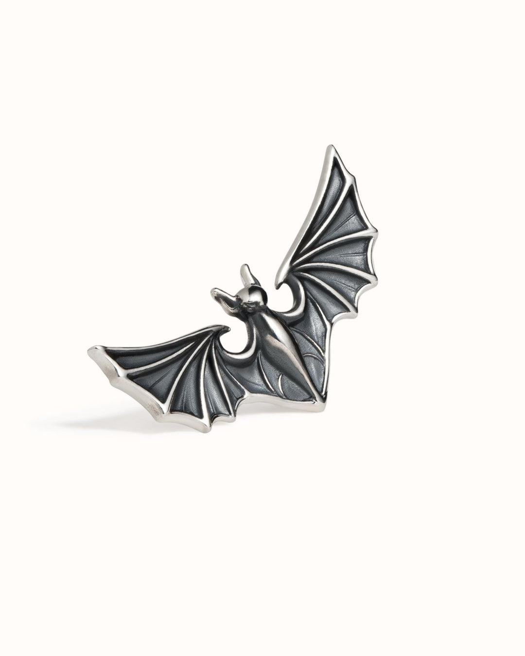 Silver Bat Helix Earring • Gothic Halloween Cartilage Jewelry Piercing 18G 16G • Witchy Wing Jewelry • Sleeping Bat Goth Earring • CRT033 - Revelmy