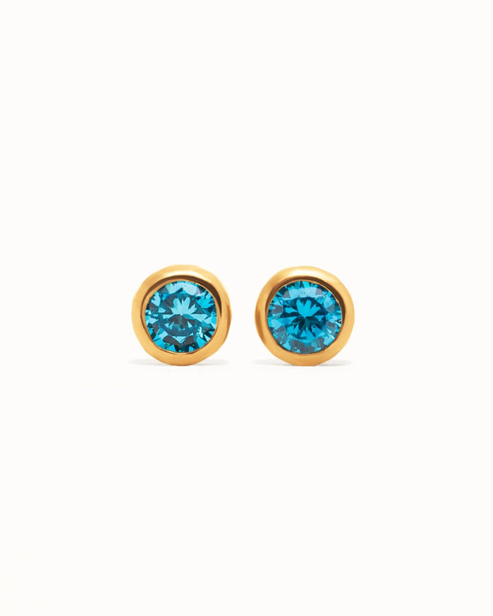 Candy Stud Earrings • Blue Topaz - Revelmy