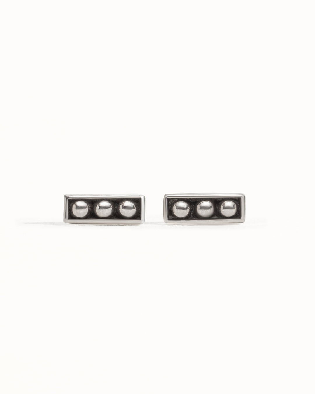 Silver Stud Earrings Sterling Silver Square Earrings Bohemian Jewelry  Gift for Her - CST003