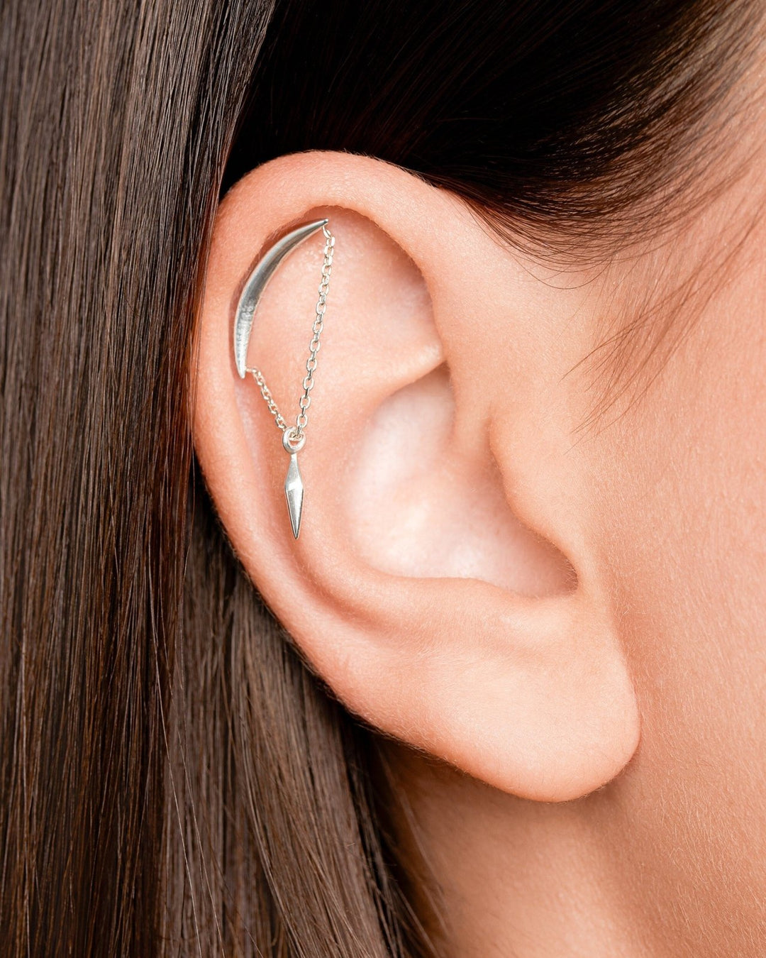 Helix Earrings Top Helix Chain Piercing • Hanging Pendulum Helix